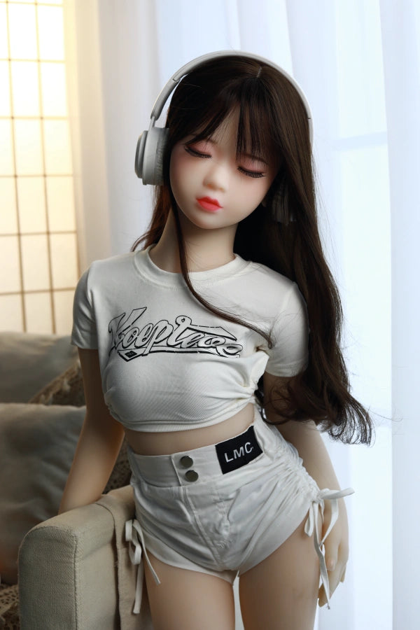 Flat Chested Closed Eyes Mini Asian Sex Doll