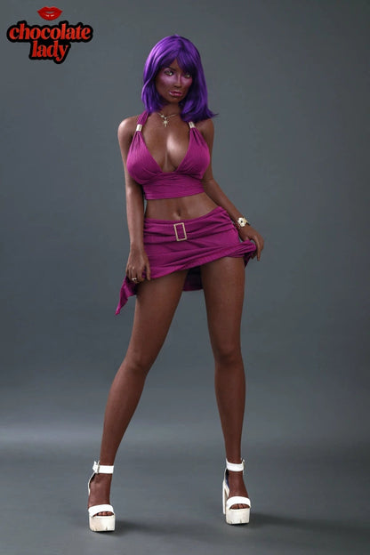 Detail of C-cup gel breasts on a high-quality 160cm silicone doll