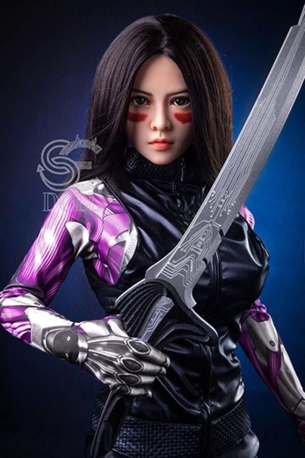 futuristic battle angel sex doll realistic face