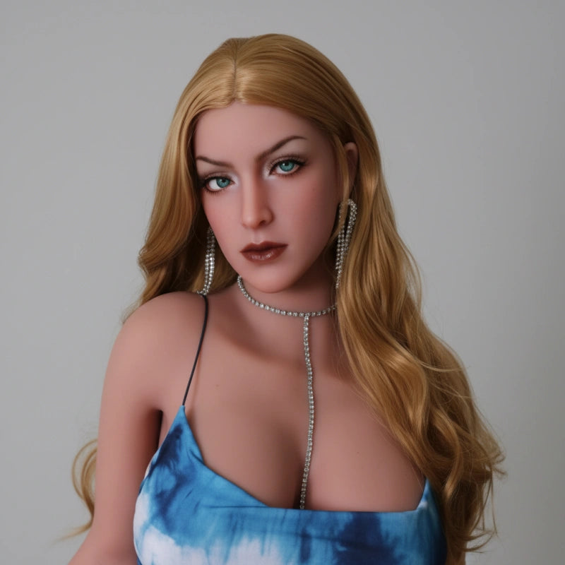 TPE Sex Doll Head with Blonde Hair [USA Stock]