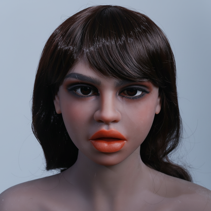 Black Hair TPE Sex Doll Head [USA Stock]