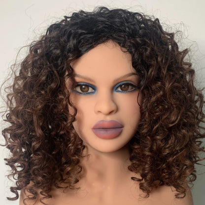 Brown Hair TPE Sex Doll Head [USA Stock]