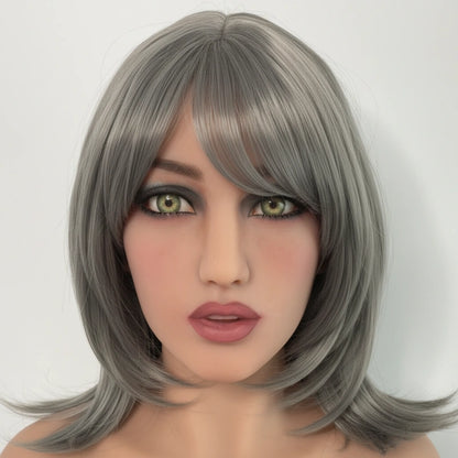 Brown Hair TPE Sex Doll Head [USA Stock]