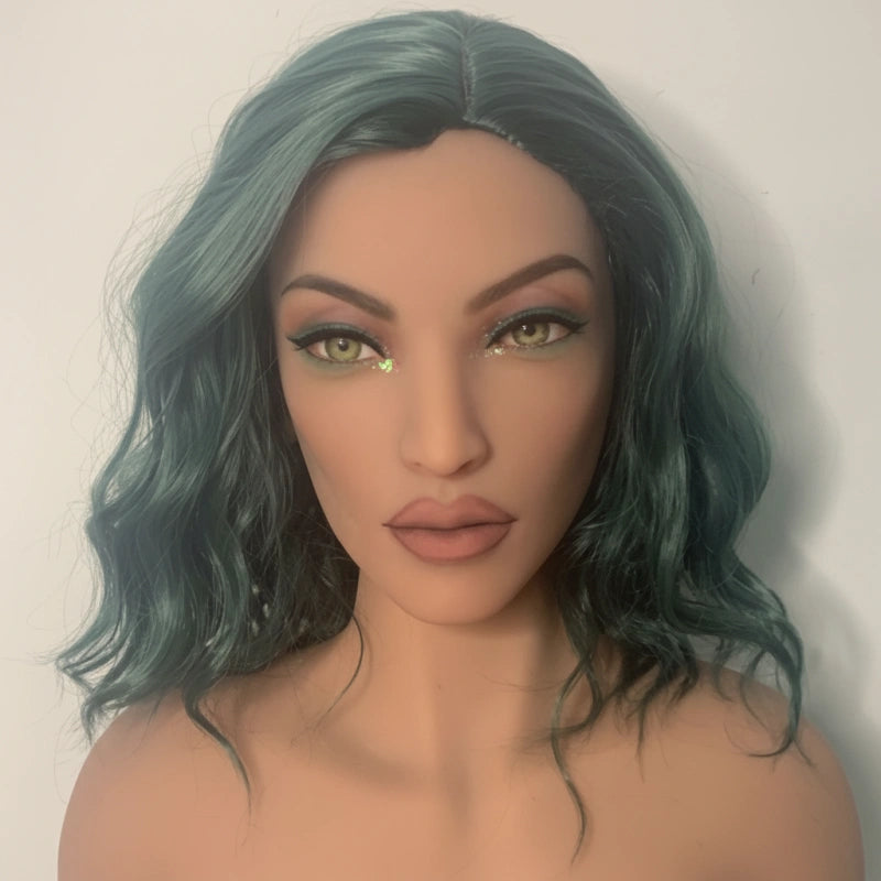 Brown Hair TPE Sex Doll Head [USA Stock]