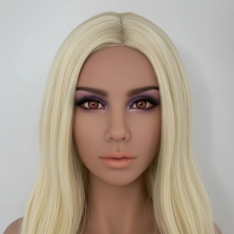 TPE Sex Doll Head with Blonde Hair [USA Stock]