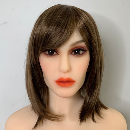 Black Hair TPE Sex Doll Head [USA Stock]