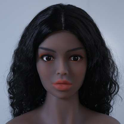Black Hair TPE Sex Doll Head [USA Stock]