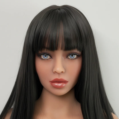 Brown Hair TPE Sex Doll Head [USA Stock]