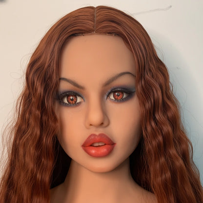 TPE Sex Doll Head with Red Hair [USA Stock]