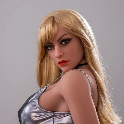 TPE Sex Doll Head with Blonde Hair [USA Stock]