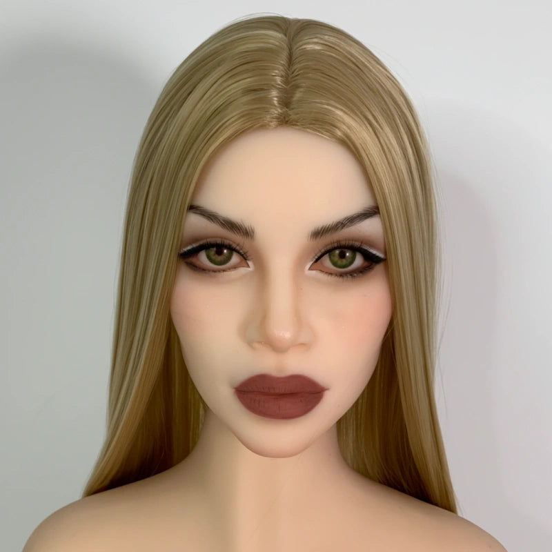 TPE Sex Doll Head with Blonde Hair [USA Stock]