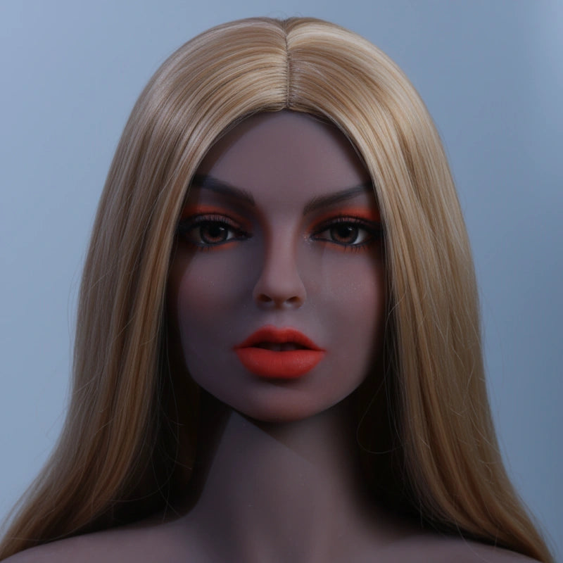TPE Sex Doll Head with Blonde Hair [USA Stock]