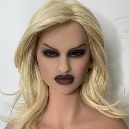 TPE Sex Doll Head with Blonde Hair [USA Stock]