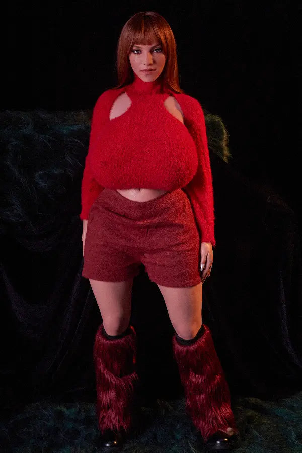 Xlifedolls|161cm(5ft28) Red Long Hair Busty Sex Doll