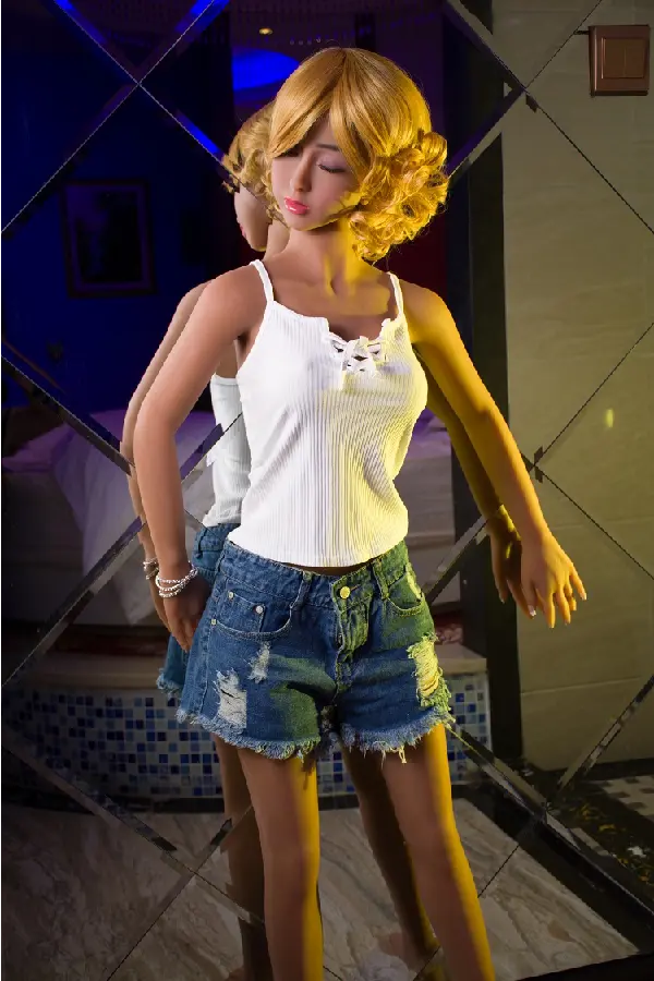 Xlifedolls|140cm(4ft59) Blonde Closed Eyes Young Sex Doll