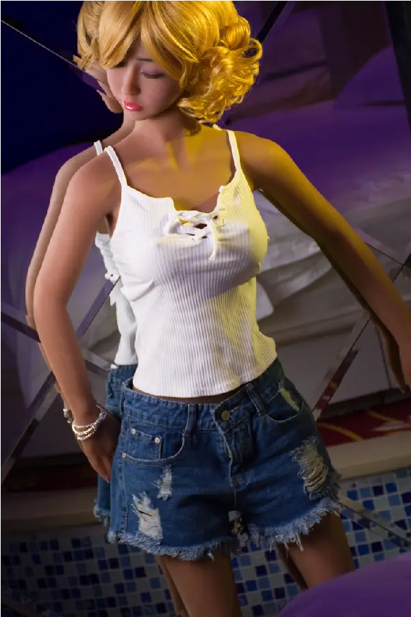 Xlifedolls|140cm(4ft59) Blonde Closed Eyes Young Sex Doll