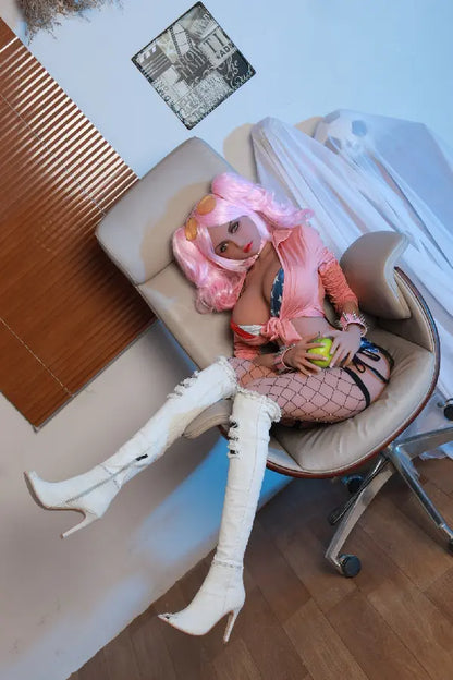 Xlifedolls|158cm(5ft18) Pink Hair Giant Boobs Sex Doll [USA Stock]