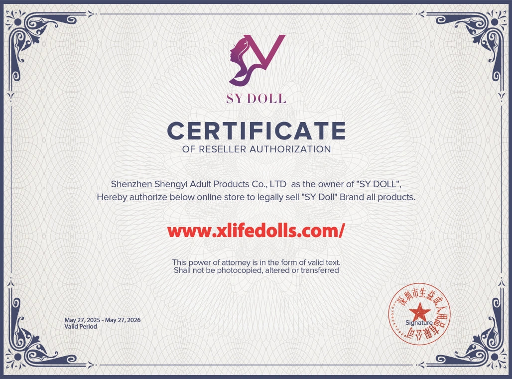 Sales authorization certificate issued by the sydoll manufacturer