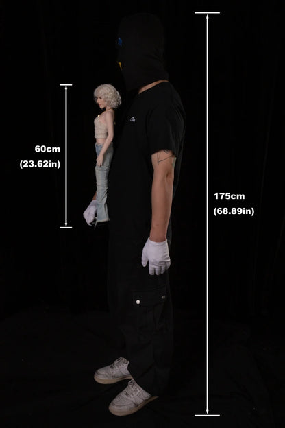 Blonde Fashion Full Silicone Sex Doll Flat