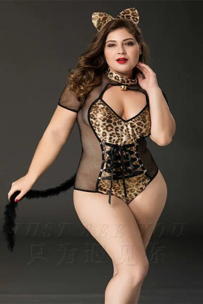 Xlifedolls|Plus Size Cat Women Sexy Lingerie