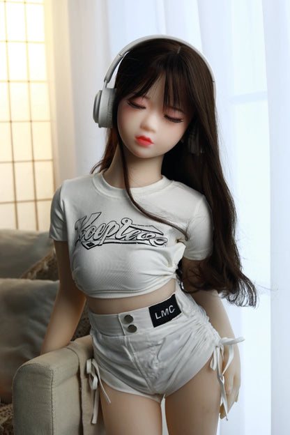 Flat Chested Closed Eyes Mini Asian Sex Doll