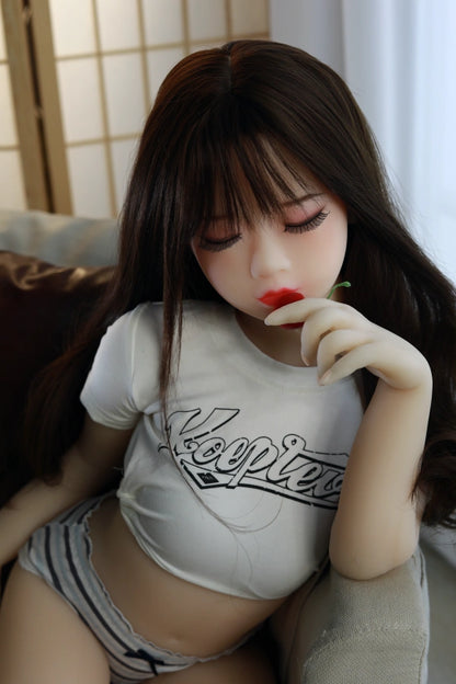 Xlifedolls| Flat Chested Closed Eyes Mini Asian Sex Doll [USA Stock]