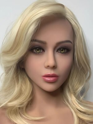 TPE Sex Doll Head with Blonde Hair