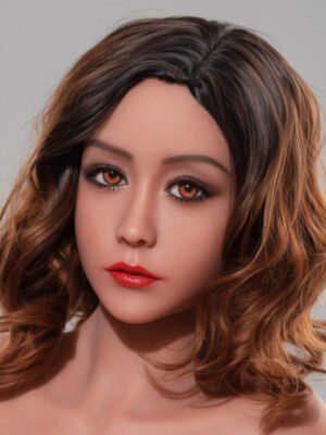 Brown Hair TPE Sex Doll Head