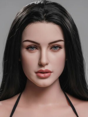 TPE Sex Doll Head with Implanted Hair