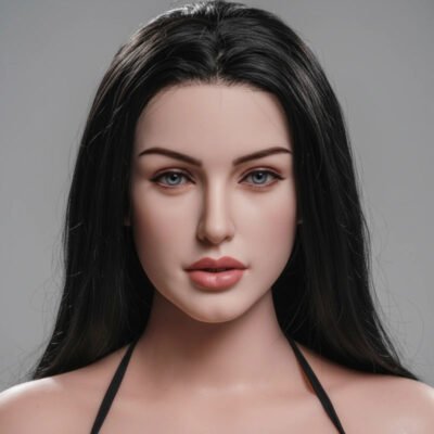 TPE Sex Doll Head with Implanted Hair