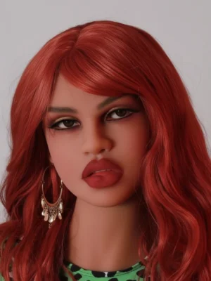 red hair sex doll head