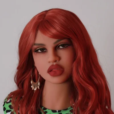 red hair sex doll head