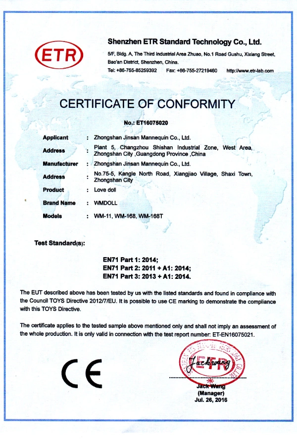 Product Safety Test Certificate