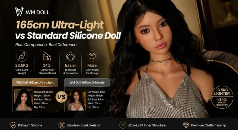 WM Doll 165cm Ultra-Light vs standard silicone doll weight comparison