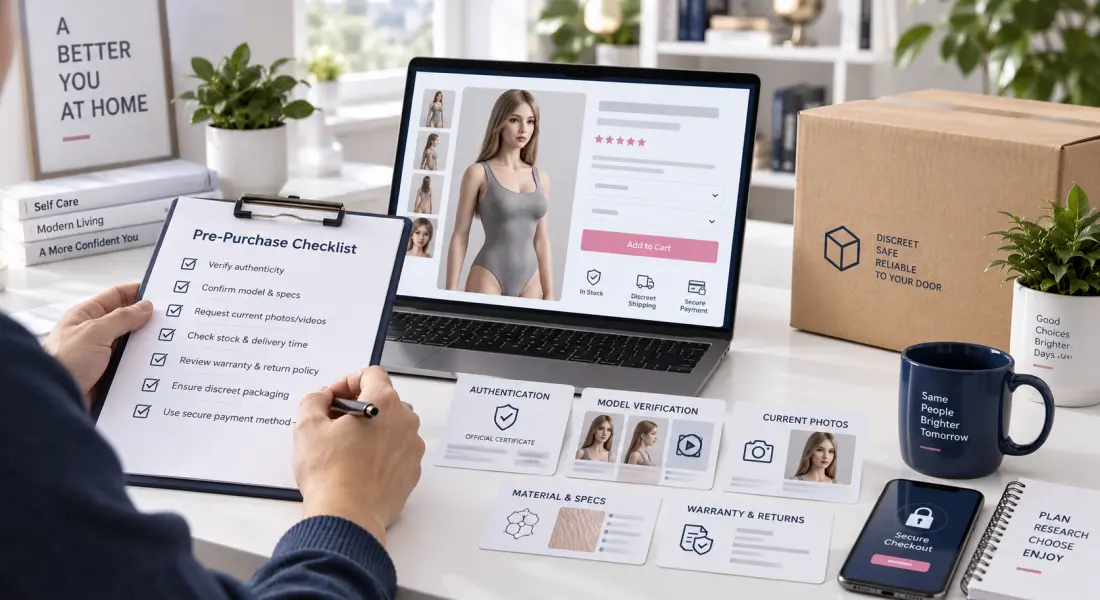 How to Buy a Sex Doll Online Safely: 10 Things to Verify Before Ordering 1 Pre-purchase checklist for buying a sex doll online safely, including authenticity, model verification, stock, discreet shipping, warranty and secure payment